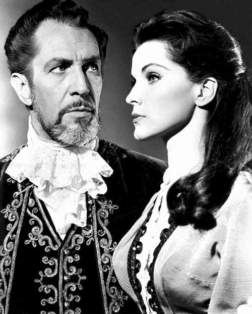 Vincent Price and Debra Paget The Haunted Palace 1963 